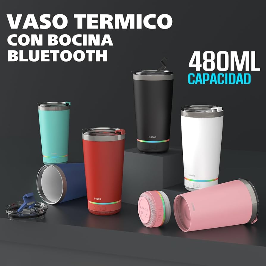 Vaso con Bocina Bluetooth Integrada