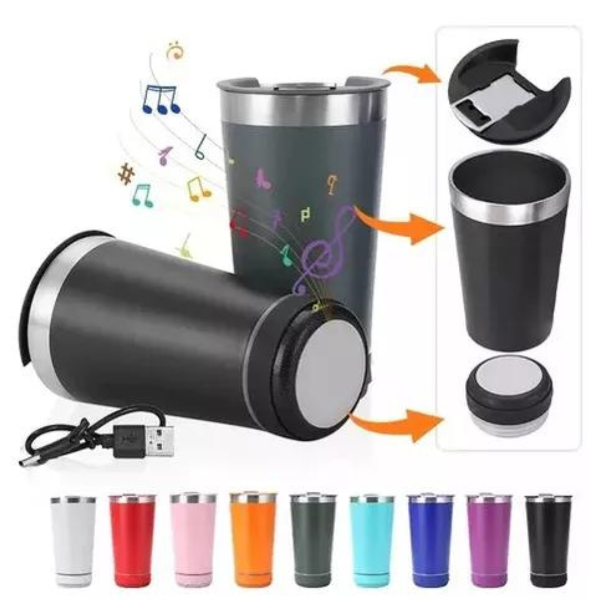 Vaso con Bocina Bluetooth Integrada